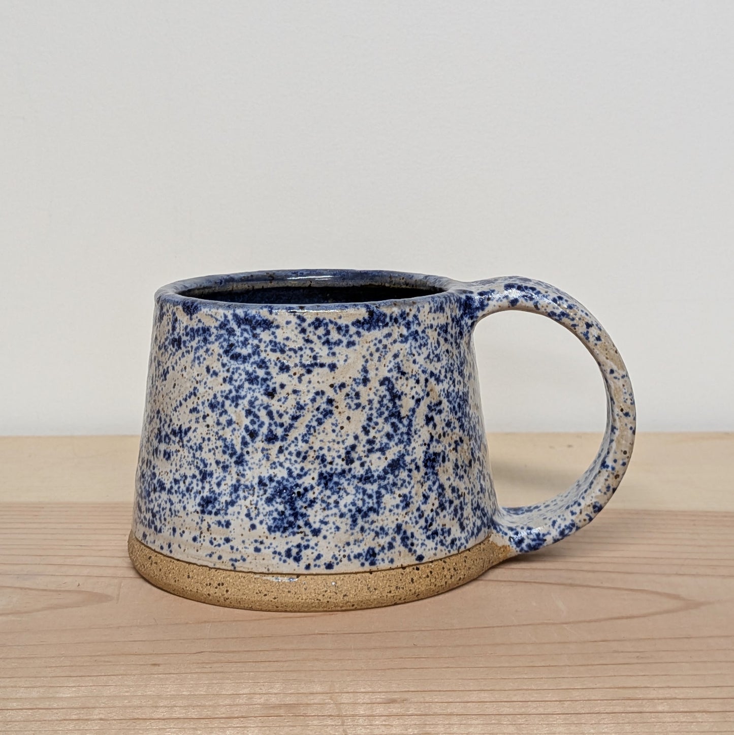 Blue and White Speckled Mug