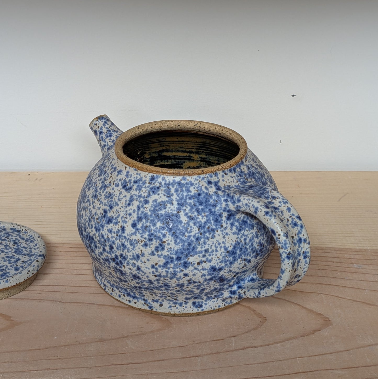 Blue Splatterware Teapot