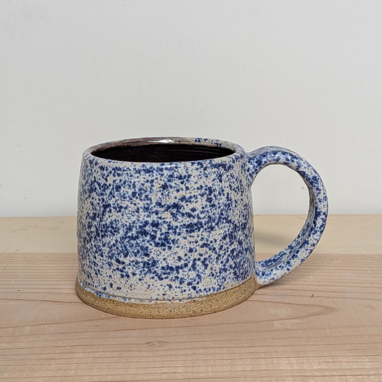 Blue and White Speckled Mug