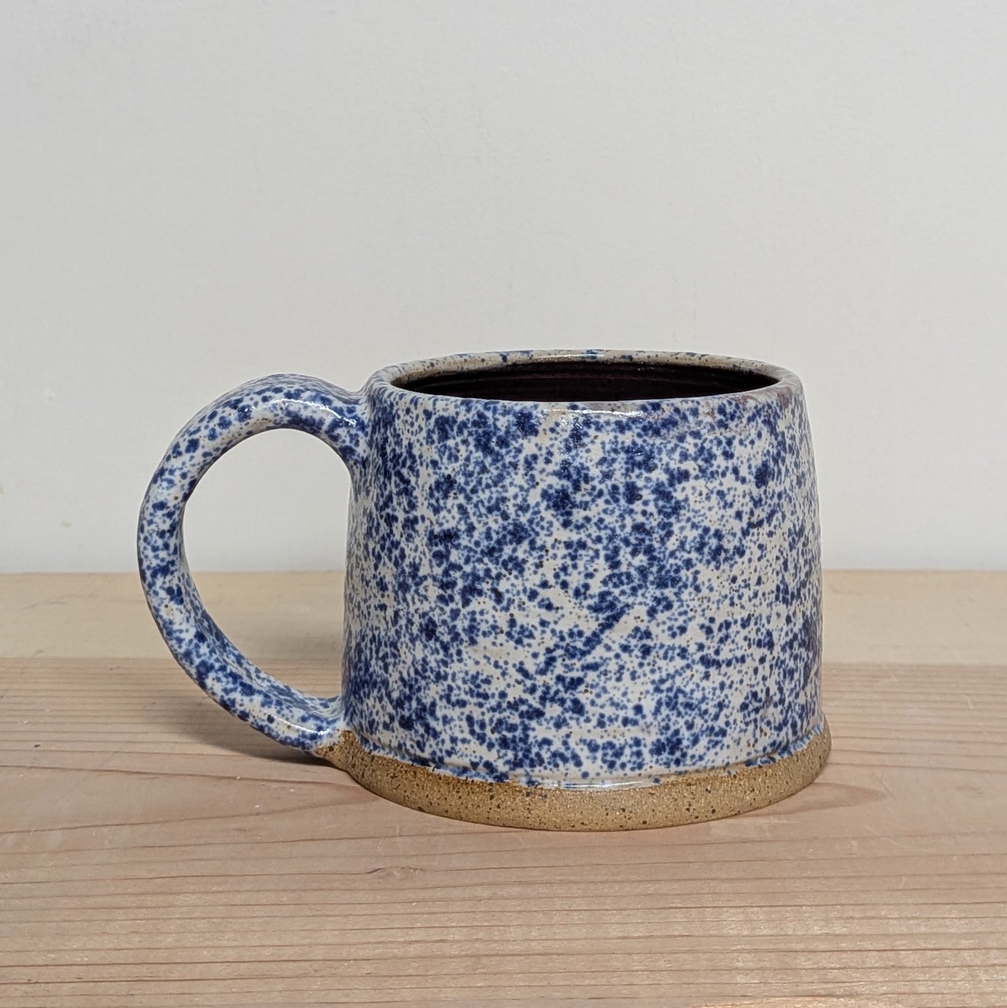 Blue and White Speckled Mug