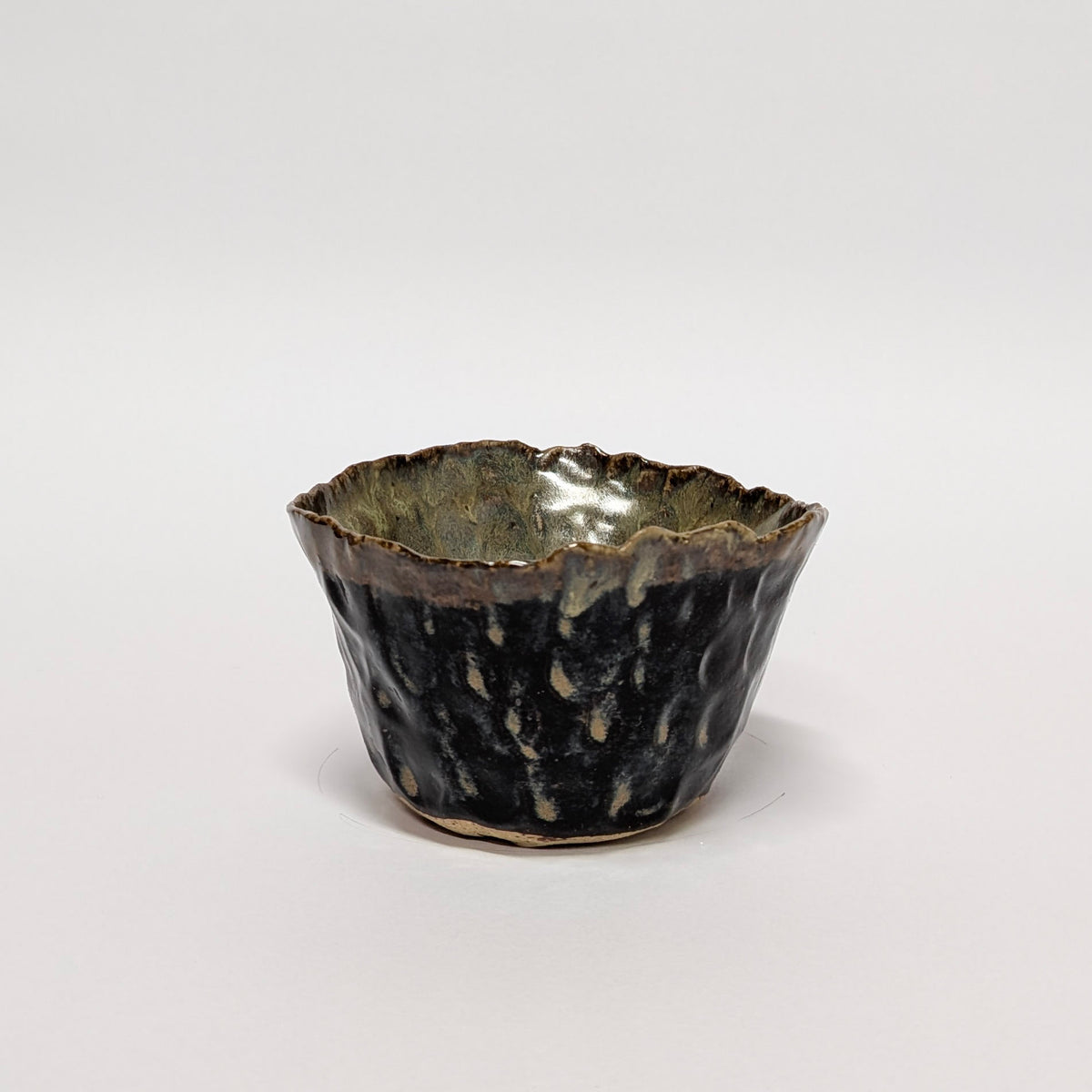 Olive & Tigers Eye Pinch Pot