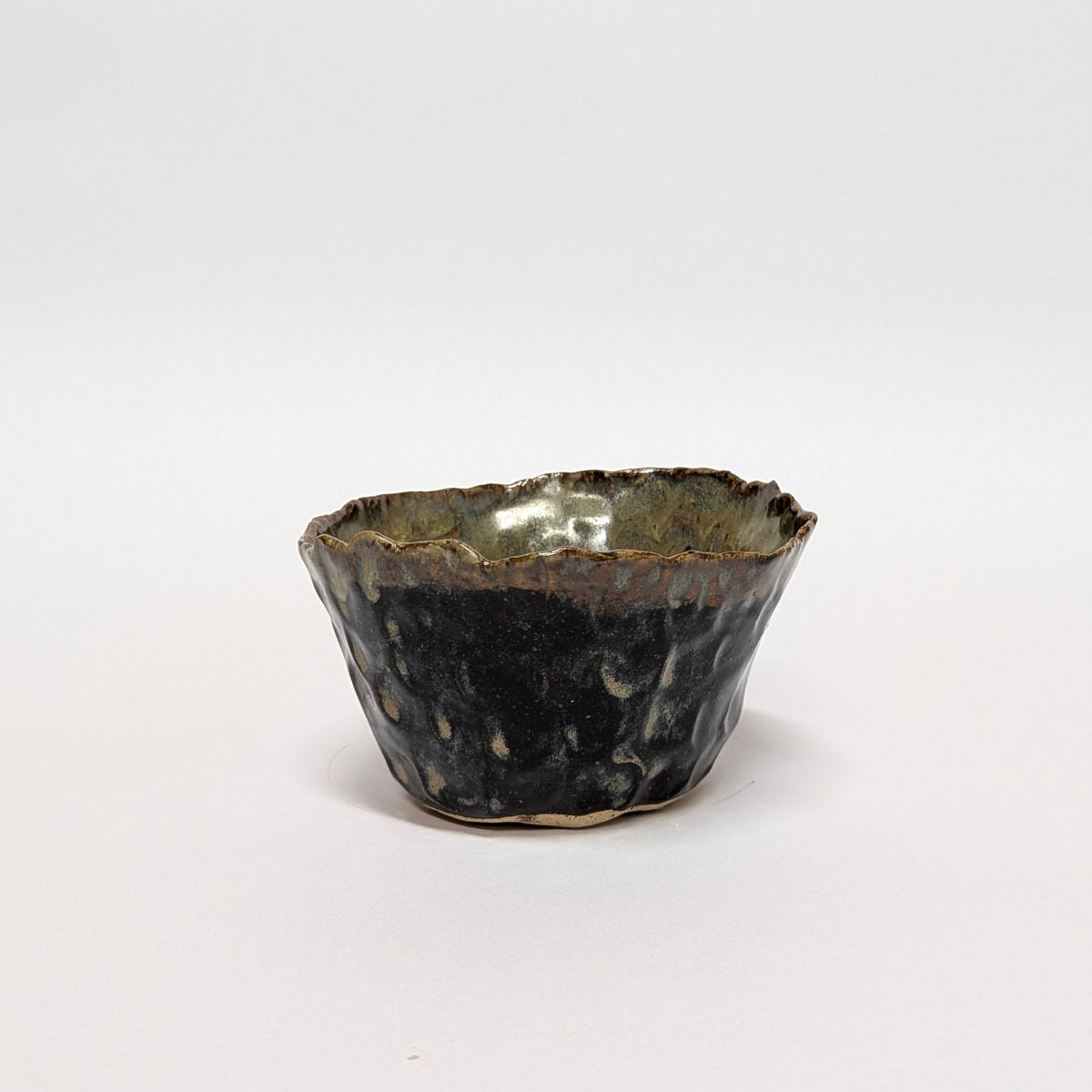 Olive & Tigers Eye Pinch Pot